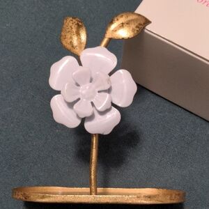 Pier 1 Imports Gold And White Salt And Pepper Stand